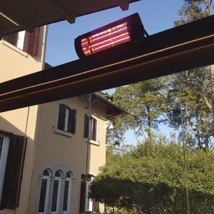 Pergola with heaters